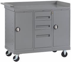 TENNSCO Mobile Cabinet Workbench: 48 in x 25 in, Steel, 1,000 lb Overall Load Capacity, Gray, Steel (MPN MB-6-2545). Key specifications — Assembly: Partially Assembled; Brand: TENNSCO.