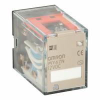 OMRON General Purpose Relays: Socket Mounted, 12V DC, 4PDT, 14 Pins/Terminals, G Socket (MPN MY4ZN DC12 (S)). Key specifications — Brand: OMRON; Base Type: Square; Contact Rating (AC): 0.80 A @ 250V; Mounting Style: Plug-In; Electrical Connection: Plug-In; Manufacturer Part Number: MY4ZN DC12 (S); Series: MY Series.