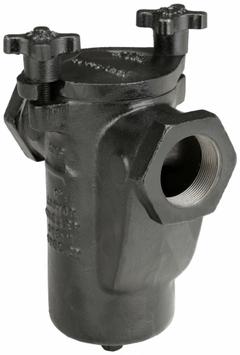 MUELLER STEAM SPECIALTY Basket Strainer: Cast Iron, 0.062 in Screen Size, Single, NPT, 2 in (MPN 2 125 CI iron body screwed). Key specifications — Brand: MUELLER STEAM SPECIALTY; Compatible Product Type: Water; Gasket Material: Buna-N; Screen Material: 304 Stainless Steel.