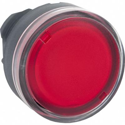 SCHNEIDER Flush Push Button: Red, 22 mm Mounting Size, Non-Metallic - Illuminated Flush-Mount Push-Button Operators