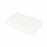 CAPLUGS 96-Well Flat Microplates: Non-Sterile, 96 Wells, 0.37 mL, 85 mm Dia, Square, Polystyrene (MPN 2908027W1FE1). Key specifications — Brand: CAPLUGS; Body Color: White; RNase/DNase Free: No; Well Shape: Square; Material: Polystyrene.