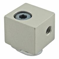 Panel Mount Block: For Std Panel, Anodized, Silver, Aluminum, Metric, 80/20 25 Series (MPN 25-2427). Key specifications — Brand: 80/20; Includes Fasteners: Yes; Finish: Anodized; Material: Aluminum; Product Type: Panel Mount Block; Compatible Series: 25 Series.