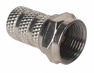 VITEK Twist Connector: Female, Connector, Silver, Twist-On, RG-59, 1 GHz Max Freq - F-Type Coaxial Connectors