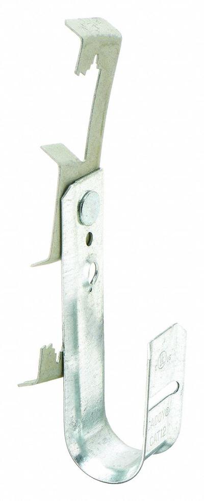NVENT CADDY J-Hook Clamp: Clip-On with Locking Latch, 3/4 in Max. Bundle Dia. - Wire & Threaded Rod J-Hooks