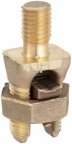 Grounding Split Bolt Connector with Stud: Copper Alloy, 1 Grounding Wires (MPN KC28B1). Key specifications — Brand: BURNDY; Grounding Wire Size: 1 to 4/0 AWG SOL; Material: Copper; Series: K2C; Thread Size: 5/8"-11; Manufacturer Part Number: KC28B1.