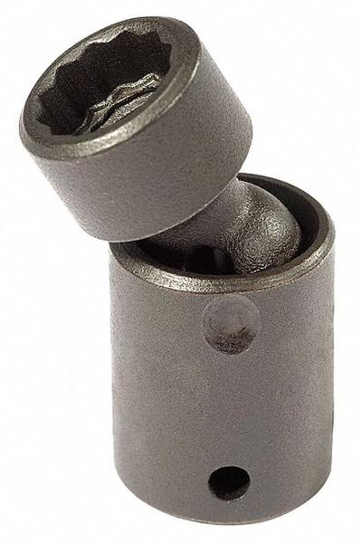 PROTO Impact Socket: 5.5 mm Socket Size, 12-Point, Std, Black Oxide, Not Tether Capable - 1/4" Drive Metric Flex Impact Sockets