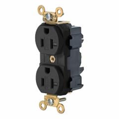 LEVITON Plugs and Receptacles: Duplex, 5-20, Black, 125V AC, 20 A, 2 Pole / 3 Wire (MPN M5362-SE)