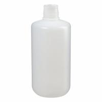 NALGENE Economy Bottle: HDPE, 32 fl oz, 1 L, Natural, 38-430 mm Screw Closure Size, No Closure (MPN 362089-0032). Key specifications — Body Color: Natural; Brand: NALGENE; Pre-Cleaned: None; Closure Included: No.