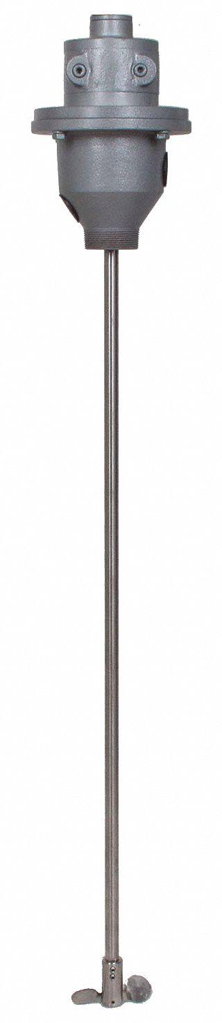 Dayton Drum Mixer: Top, Thread into Bung, 1/4 in Female NPT Inlet, NPT - Air-Powered Propeller Mixers