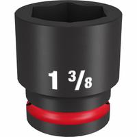 MILWAUKEE Standard Impact Socket: 3/4 in Drive Size, SAE, 1 3/8 in Socket Size, 6-Point, Std (MPN 49-66-6313). Key specifications — attr1215501: MILWAUKEE; attr1215515: Black Phosphate; attr1215518: 1-3/8 in.