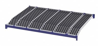 UNEX ROLLER RACK Gravity Flow Shelf: Tilt, 96 in x 72 in x 2 5/8 in, 3,000 lb Shelf Capacity - Flow Lane Shelf Levels for Boltless Flow Racks