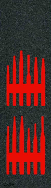 PROTO Foam Insert: Black/Red, 5 in Overall Wd, 16 in Overall Lg, 12 Compartments, Polyethylene Foam (MPN J2S2FV). Key specifications — Material: Polyethylene Foam; Brand: PROTO; Color: Red; For Tool Type: Chisels; Compatible Manufacturer Model Number: J2S2; Product Type: Foam Insert.