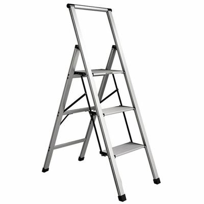 XTEND + CLIMB Step Stool: 3 Steps, 3.5 ft Overall Ht, 250 lb Load Cap, Aluminum - Folding Step Stools