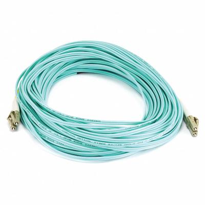 MONOPRICE Fiber Optic Patch Cord: Multi-Mode, 20 m Lg, LC End 1, LC End 2, Aqua, PVC - Multi-Mode Fiber Optic Patch Cords