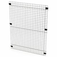 HUSKY RACK & WIRE Welded Wire Panel: 5 ft H x 4 ft W x 1 1/2 in D, Black, Powder-Coated (MPN V0405). Key specifications — attr1283297: Powder-Coated; attr1283316: Steel; attr1283313: Yes; attr1283333: HUSKY RACK & WIRE.