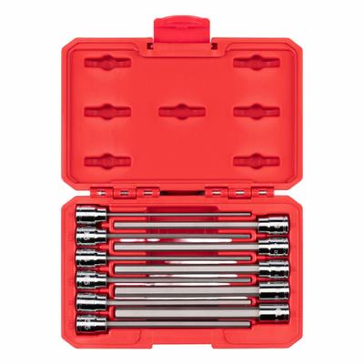 TEKTON Socket Bit Set: 1 - 25 Pieces, 3/8 in Drive Size, 11 Pieces - Hex Bit Socket Sets