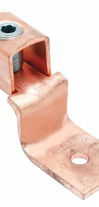 BURNDY Wire Connector: 1/0 AWG – 500 kcmil Wire Sizes - Straight Mechanical Lugs with Offset Tongues