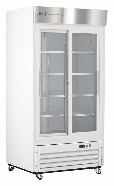 AMERICAN BIOTECH SUPPLY Lab Refrigerator: 33 cu ft, Upright, 1°C to 10°C, 33 1/4 in Overall Dp - General Purpose Lab Refrigerators
