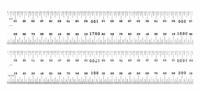 STARRETT Ruler: C635-1800MM, 1,800 mm, 0.1 in Thick, 0.5 mm/1 mm, Chrome, Black, Rigid, Satin, Rule. Key specifications — attr939978: 1 mm; attr934745: STARRETT; attr944509: Chrome; attr939993: Decimal; attr986193: Etched.