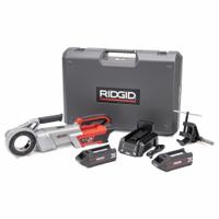 RIDGID Cordless Pipe Threader Kit: Cordless, 60V MAX, RIDGID FXP 60V Series, For 1/8 in to 2 in Pipe (MPN 72013). Key specifications — attr551379: Power Drive Only; attr553540: 12R; attr551340: (4) Batteries.