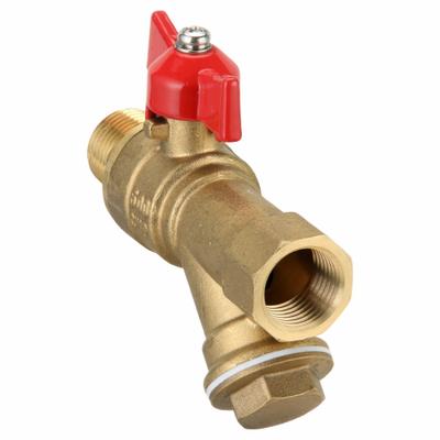 APPROVED VENDOR Ball Valve w/ Combination Strainer: 1/2 in Nominal Valve Size, Forged Brass - Brass Strainer/Ball Valves