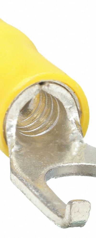 GRAINGER Fork Terminals: Yellow - Insulated Fork Terminals