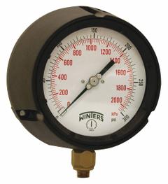 WINTERS Process Pressure Gauge: 0 psi to 300 psi, White, 4 1/2 in Dial, 1/4 in NPT Male, Bottom, PPC (MPN PPC5087-G-SG.). Key specifications — Brand: WINTERS; Pointer Color: Black; Accuracy: ±0.5%; Dial Color: White; Gauge Wetted Parts: Brass / Bronze; Case Material: Phenolic; Vibration Resistance Properties: Liquid-Filled; Pressure Range: 0 psi to 300 psi.