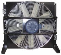 COOL-LINE Forced Air Oil Cooler: 130 hp Heat Removed, 200 gpm Max. Flow, 377 psi Max. Pressure (MPN A130-3). Key specifications — attr96059: 2 in SAE 4 Bolt Flange; attr96056: 184TC; attr96057: 230/460V AC; attr98919: COOL-LINE.