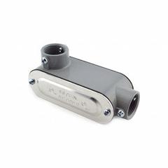 Metallic Conduit Outlet Bodies: Die Cast Zinc, 3/4 in Trade Size, LR/LL Body, Threaded Hub (MPN LLR-42). Key specifications — Finish: Zinc Electroplate; For Use With: Electrical Junction Box/Enclosure; Brand: BRIDGEPORT FITTINGS; Hub Style: Threaded; Mfr. Series: Conduit Bodies.