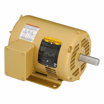 BALDOR General Purpose Motor: Rigid Base Mount, Open Drip Proof, 1 hp, 208-230/460V AC - Rigid Base 3-Phase General Purpose AC Motors