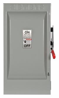 SIEMENS Safety Switch: Fusible, 200 A, Single Phase, 240V AC, Galvanized Steel, Indoor (MPN HF224N). Key specifications — Brand: SIEMENS.