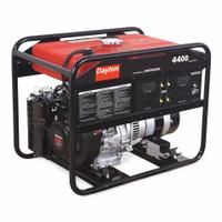 DAYTON Portable Generator: Conventional, Gasoline, 4,400 W Running, 8,000 W Starting, 120/240V AC (MPN 38AW97). Key specifications — CARB Compliant: No; Includes GFCI Outlets: Yes; Parallel Configuration Capable: No; Rated Voltage: 120/240V AC; Carbon Monoxide (CO) Shutdown: No; Generator Brand: Dayton.