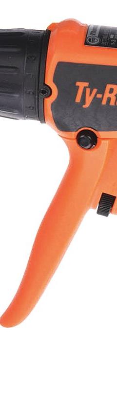 TY-RAP Cable Tie Tension Tool: For 50 to 120 lb Tensile Strength, For 0.189 in to 0.299 in Wd Range (MPN ERG120). Key specifications — attr510747: 50 to 120 lb; attr510752: Ergonomic; attr510754: Polymer; attr510750: Pre-Set Steps; attr424157: TY-RAP.