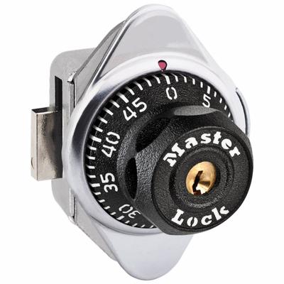 MASTER LOCK Locker Lock: Silver, Right, 7/32 in Mounting Hole Dia. - Built-in Combination Locker Locks