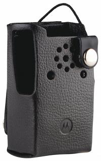 MOTOROLA Case with Fixed Belt Loop: Fits Motorola, Black, Hard Leather, Belt Loop/Cases, Leather (MPN AAM03X511 LCC-261). Key specifications — Material: Hard Leather; Compatible Radio Brand: Motorola; Manufacturer Part Number: AAM03X511 LCC-261; Compatible Radio Series: VX-264; Product Type: Case with Fixed Belt Loop; Color: Black; Brand: MOTOROLA; Compatible Radio Manufacturer Model Number: EVX-261 with Standard Battery.