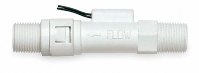 GEMS SENSORS Liquid Flow Switch: Piston, Polypropylene, 3/8 in NPT, 3/8 in Connection Size - High-Pressure-Rated Compact Flow Switches