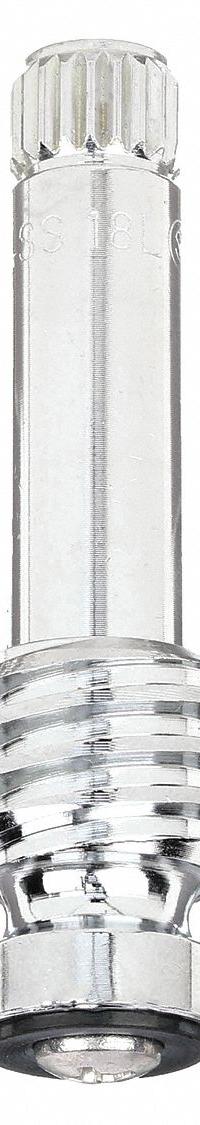 T&S BRASS Cartridge: For Spindle, Hot Series, Use with Hot Water, Brass, Chrome, 2 1/2 in Overall Lg (MPN 000811-25). Key specifications — Compatible Series: Spindle, Hot; For Water Temperature: Hot; Compatible Brand: T&S Brass; Product Type: Spindle; Includes: (1) Seat Washer; Material: Brass.
