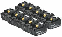 MAKITA Battery: LXT®, 3 Ah, 10 Batteries Included, Tabbed, 18V DC, 10 PK (MPN BL1830B-10)