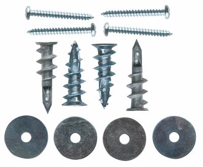 WIRECRAFTERS Drywall Hardware Connection Pack: Hardware Pack, Unfinished, Steel, Silver - Wall Connectors for WireCrafters Wire Partitions