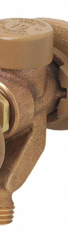 WOODFORD MFG. Sillcock: Handwheel, Brass, Powder Coated, Aluminum, 1/2 in Inlet Connection Size, NPT (MPN 19CP-4). Key specifications — Brand: WOODFORD MFG.; Design: Standard; Body Material: Brass; Handle Material: Aluminum; Color/Finish: Powder Coated; Handle Type: Handwheel; Inlet Connection Type: NPT; Product Type: Sillcock.