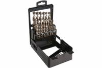 DEWALT Jobber Length Drill Bit Set: 29 Pc, 1/16" to 1/2" by 64ths, 135° Pilot Point (MPN DWA1269). Key specifications — attr1236168: Metal Index.