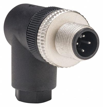 TELEMECANIQUE SENSORS External Thread Connector: 4 Pin, M12 Male Thread, IP67, Screw Terminals - Field-Wireable Industrial M12 Circular Connectors