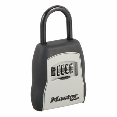 MASTER LOCK Lock Box: Mechanical Combo Lock, 5 Key Capacity, 6 1/4 in Outside Ht, Metal - Padlock Lockboxes