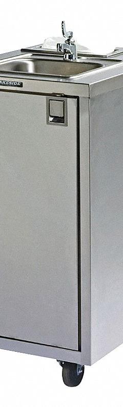 LAKESIDE Portable Hand Washing Station: Water Heater Included, Single Manual Handle, 12 in Bowl Lg (MPN 9620). Key specifications — Brand: LAKESIDE.