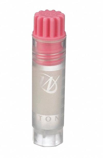 APPROVED VENDOR Cryogenic Vial: Cryogenic, Polypropylene, 2 mL, Pink, 12 mm Body Dia, Sterile - Plastic Cryogenic Vials