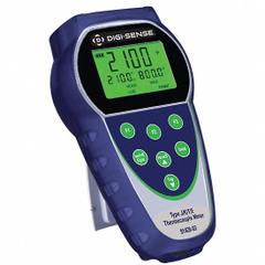 DIGI-SENSE Thermocouple Thermometer: -418 to 3272, For Type E/Type J/Type K/Type T Thermocouple Type (MPN 9142803). Key specifications — Testing Functions: Min/Max Temperature; Accuracy: ±0.25 % of Reading + 1 °C Above -99.9 °C; Brand: DIGI-SENSE.