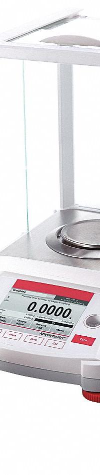 OHAUS Compact Bench Scale: 520 g Capacity, 0.001 g Readability, 0.001 g Repeatability, ABS (MPN AX523/E). Key specifications — Brand: OHAUS; Display Type: VGA Touchscreen.