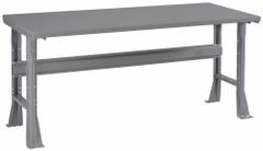TENNSCO Workbench: Fixed Ht, Steel, 72 in x 36 in, 1,800 lb Overall Load Capacity, Gray (MPN WB-1-3672S). Key specifications — Brand: TENNSCO.