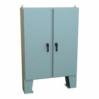 HAMMOND Electrical Enclosure: Steel, 60 in x 48 in x 11 in, NEMA 12/13/3R/4, w/Panel, Solid Cover (MPN HN4FM604810). Key specifications — Closure Method: Handle; Brand: HAMMOND; Knockouts: Not Included.