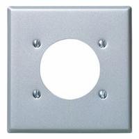 LEVITON Wall Plate: 2 Gang, Std Size (MPN S701-GY). Key specifications — Brand: LEVITON; Material: Aluminum.